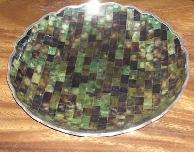 green shell cut round