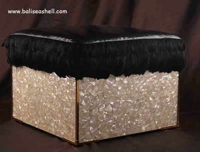 white mop shell furniture art