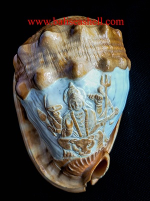 cassis rufa carving Goddess Durga Ornament style
