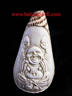 Conus shell carving Buddha Ornament Style