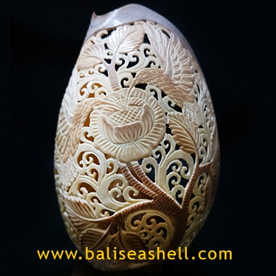 Melo Shell Carving Hummingbird Style