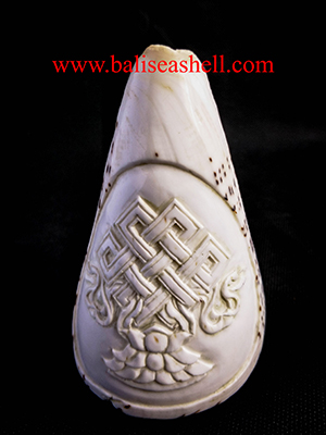 Conus shell carving Balinese Ornament Style