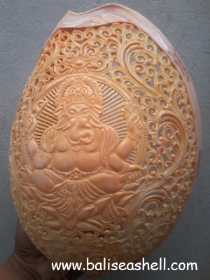 ganesha carving art at melo shell