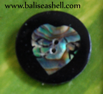 shell button from paua inlay love