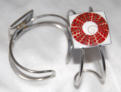 brecelet stainless with shell art
