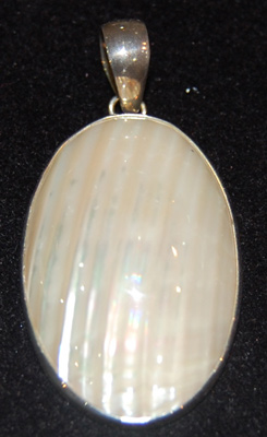 Shell Pendant With Silver