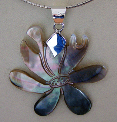 Balinese Shell Pendants Silver