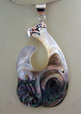 Shell Pendants From Black Mop