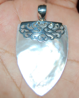 Mother Of Pearl Pendants Silver