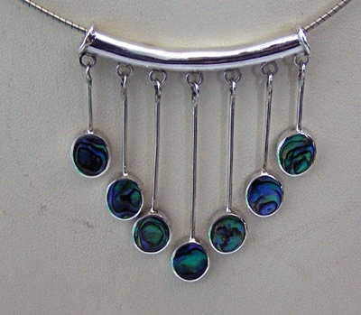 Paua Shell Pendant Silver