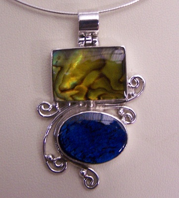 Pendants Paua Shell Silver