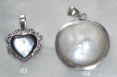 Pendant MOP Tickhness Silver