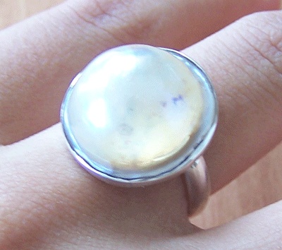 Mabe Pearl Silver Ring