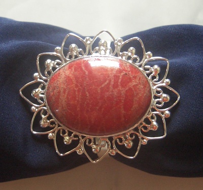Red Coral Napkin Ring / Serviette